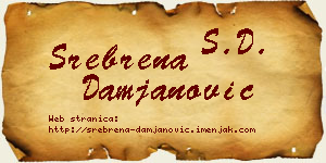 Srebrena Damjanović vizit kartica